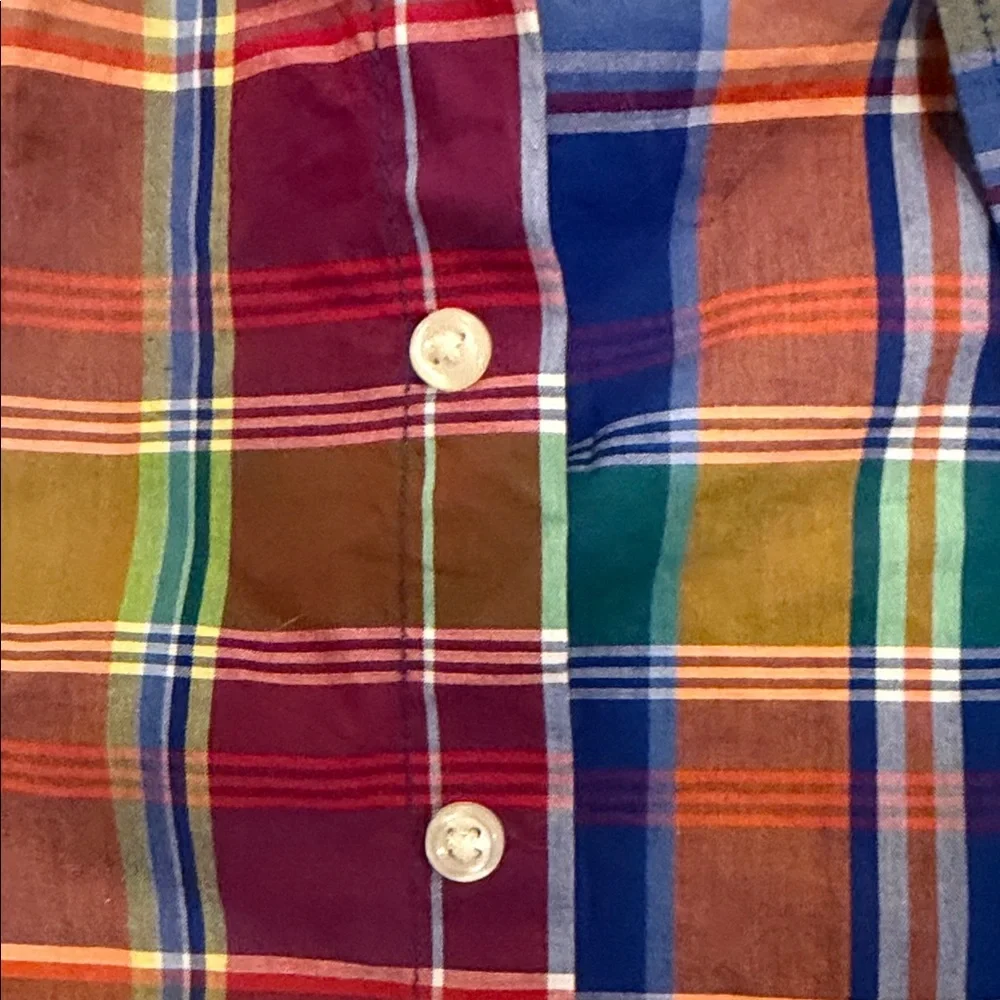 Ralph Lauren Kids Colorful Plaid Button Down Shirt